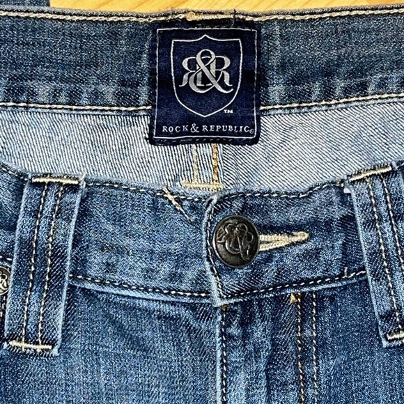 Rock & Republic Mens Stone Cold Distressed Blue Jeans Size 36x30 - Picture 9 of 11